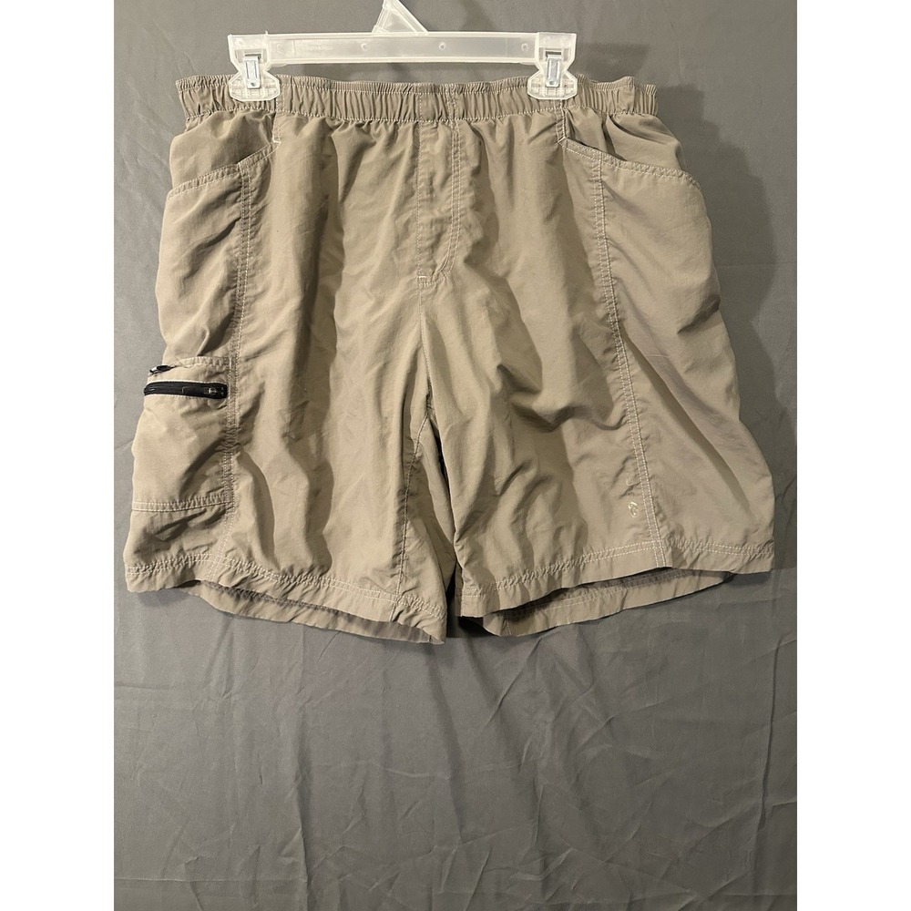 Sugoi‎ Mens X-Large Padded Cycling Bike Shorts Green Elastic Waist Zip Pocket